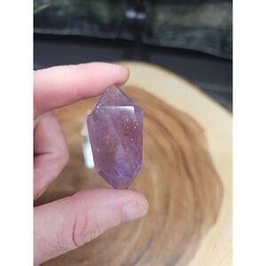 1each Natural Purple Amethyst Quartz Crystal Double Point Wand